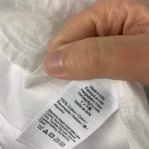 NWT J Crew Size 0 XS Herringbone twill button-up shirt White Career Corpcore - Picture 6 of 6